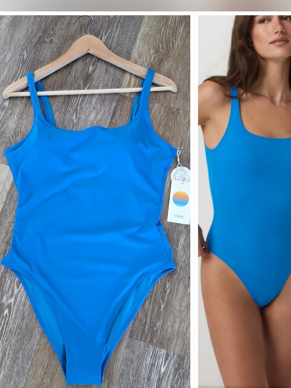 Vuori Encinitas One Piece Women's Swimsuit NWT Regatta Blue Athletic Resortwear